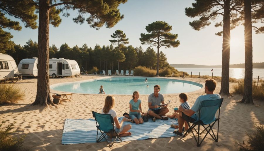 Famille camping piscine arcachon guide : détente